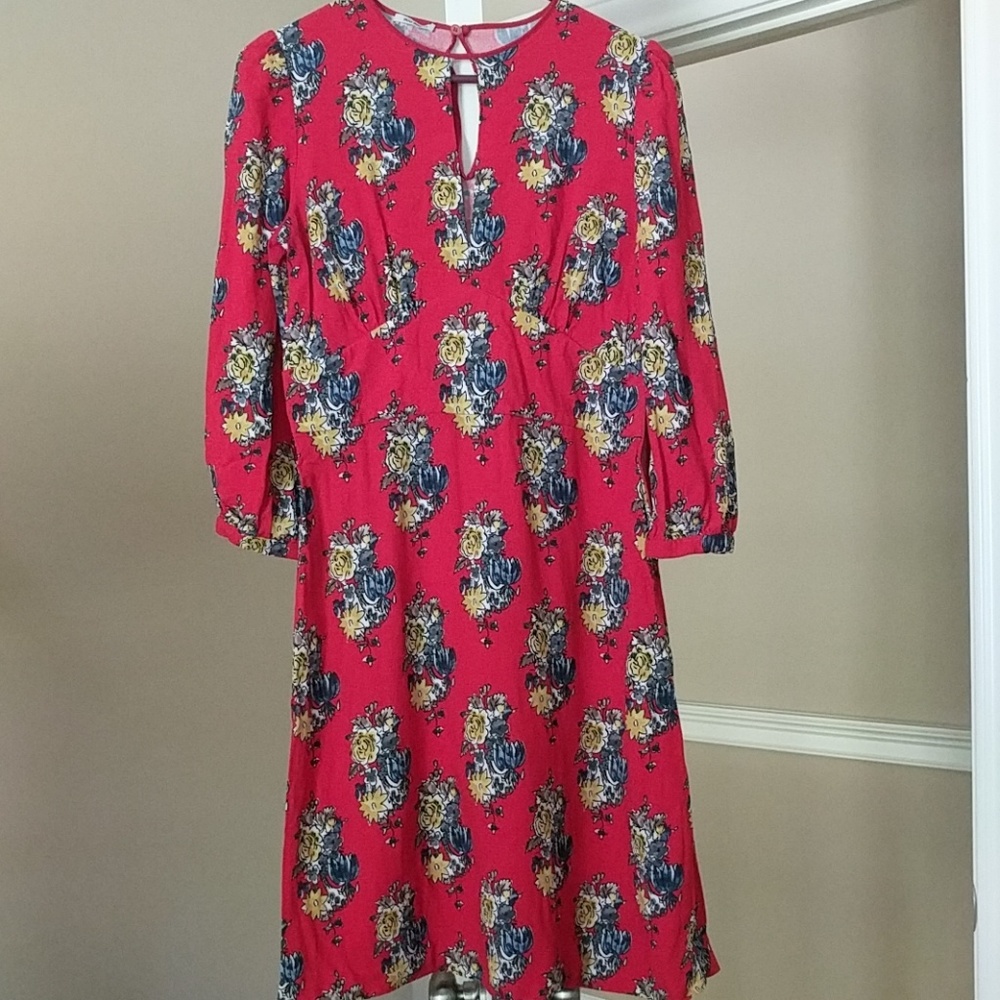 Miu Miu Red Floral Dress
